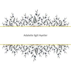 Adaletle Ilgili Ayetler