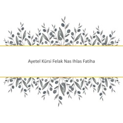 Ayetel Kürsi Felak Nas Ihlas Fatiha