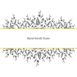 Berat Kandil Duası