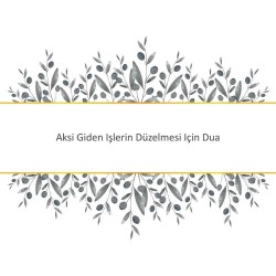 Aksi Giden Işlerin Düzelmesi Için Dua