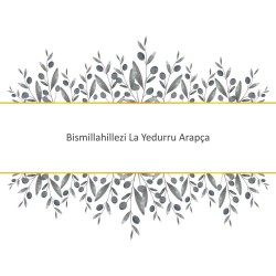 Bismillahillezi La Yedurru Arapça