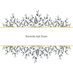 Kuranda Aşk Duası