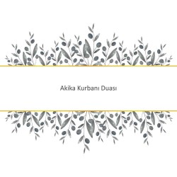 Akika Kurbanı Duası