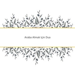 Araba Almak Için Dua
