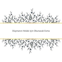 Düşmanın Helakı Için Okunacak Esma