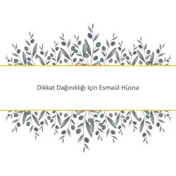Dikkat Dağınıklığı Için Esmaül Hüsna