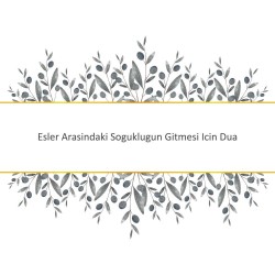 Esler Arasindaki Soguklugun Gitmesi Icin Dua