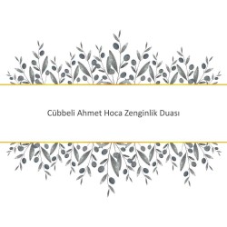Cübbeli Ahmet Hoca Zenginlik Duası