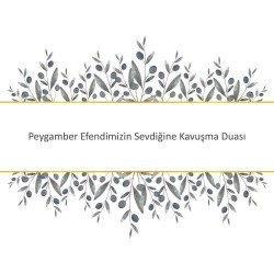Peygamber Efendimizin Sevdiğine Kavuşma Duası