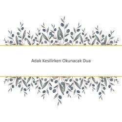 Adak Kesilirken Okunacak Dua