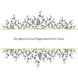 Diş Ağrısına Dua Peygamberimizin Duası