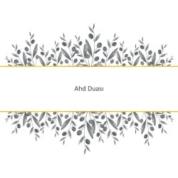 Ahd Duası