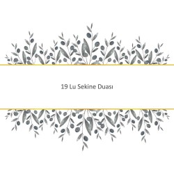 19 Lu Sekine Duası
