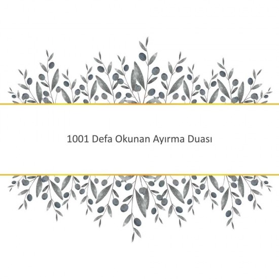 1001 Defa Okunan Ayırma Duası 1001 Defa Okunan Ayırma Duası - Güçlü ve Etkili Dua